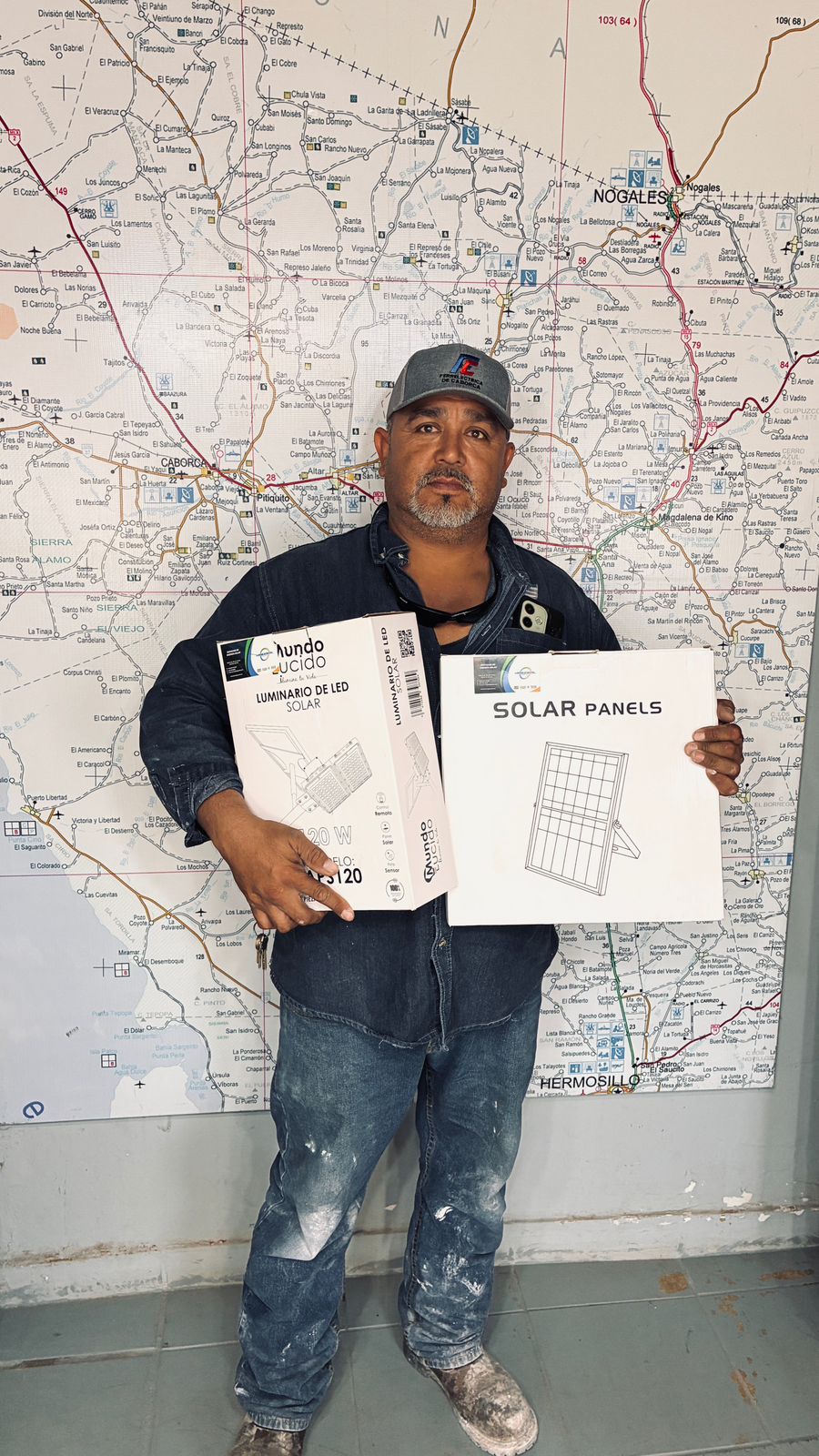 Ganador de la rifa de una luminaria solar